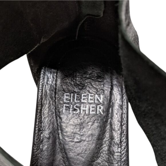 EILEEN FISHER Sport Platform Leather Sandals 7.5 - Picture 6 of 10